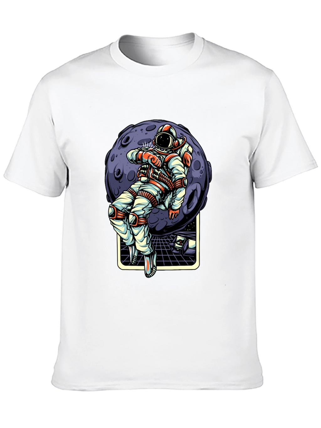 Astronaut Moon Graphic T-Shirt - Stylish Space Tee