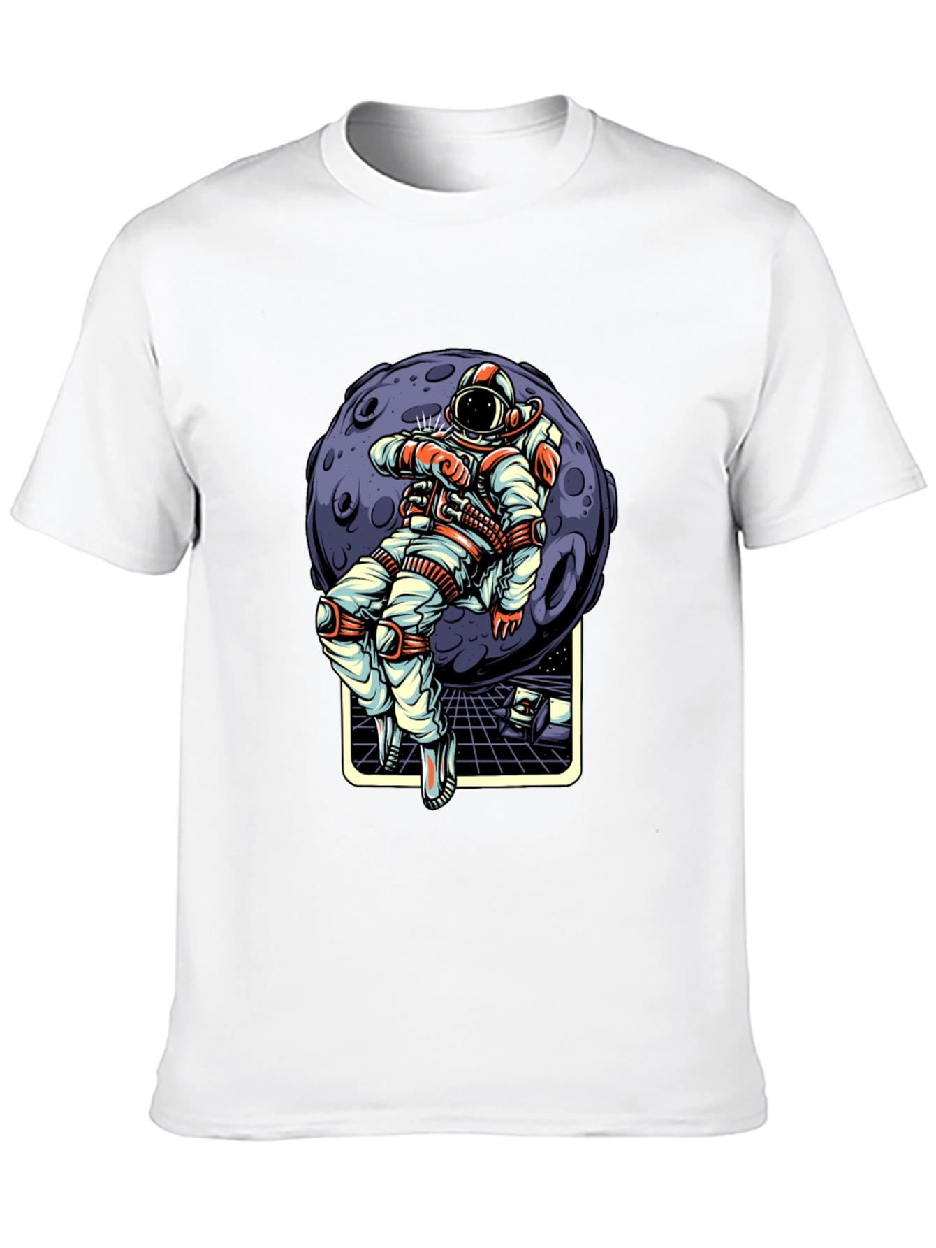 Astronaut Moon Graphic T-Shirt - Stylish Space Tee