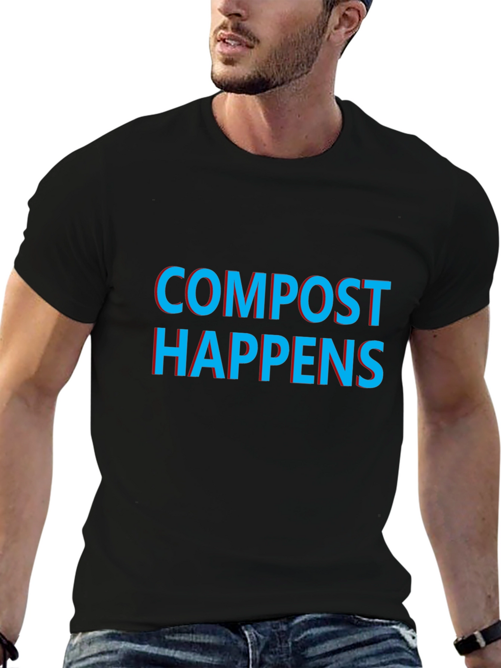 Compost Happens Graphic Tee - Black