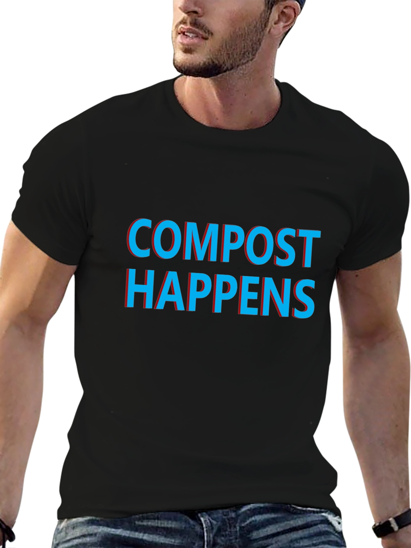 Compost Happens Graphic Tee - Black
