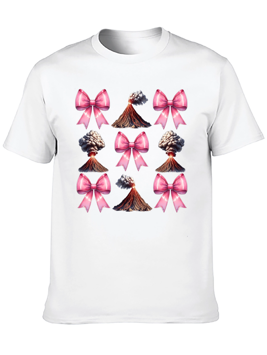 Volcano & Bows Black T-Shirt