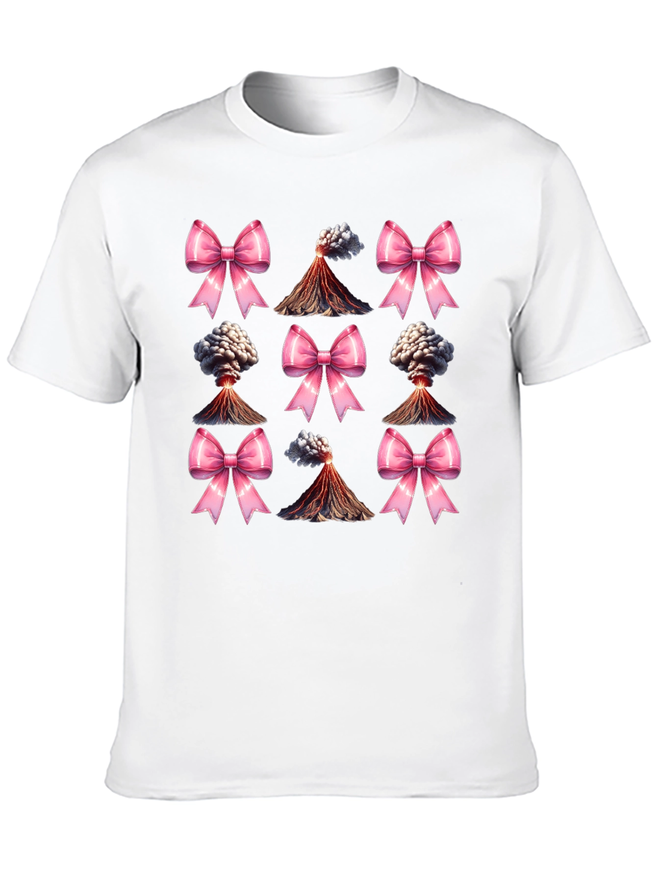 Volcano & Bows Black T-Shirt