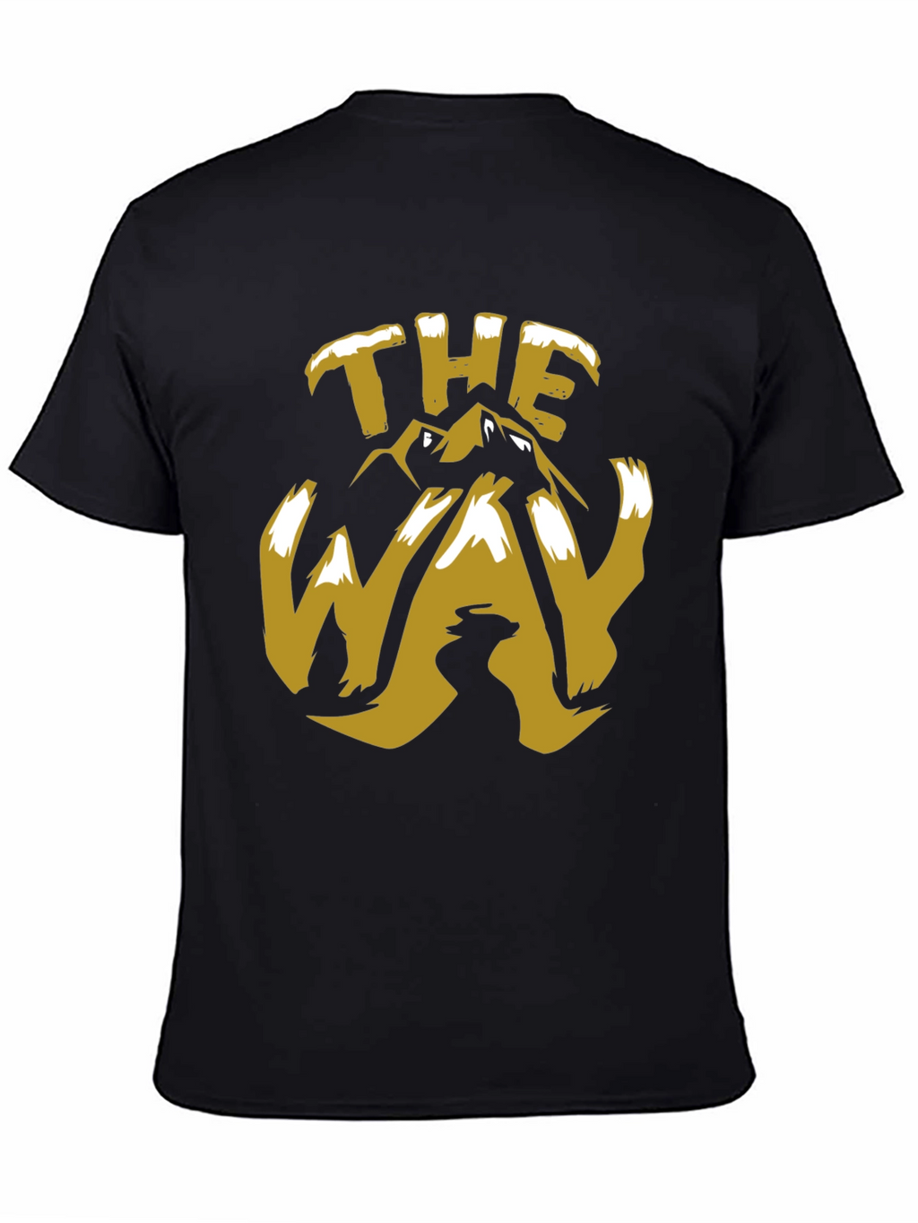The Way Mountain Graphic Tee - Trendy Black T-Shirt