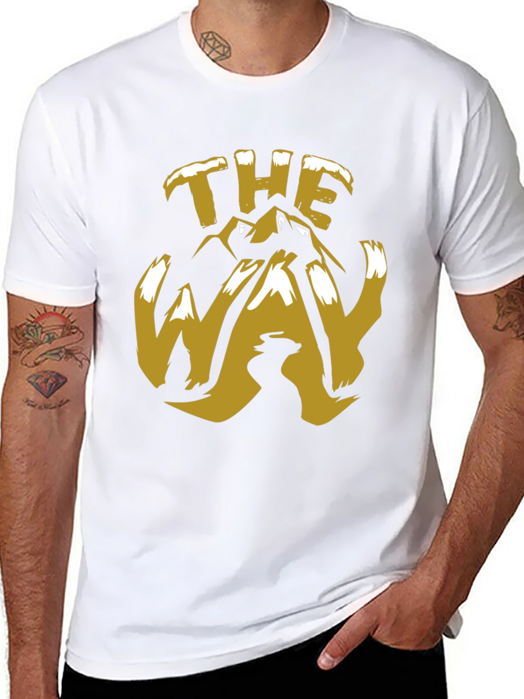 The Way Mountain Graphic Tee - Trendy Black T-Shirt