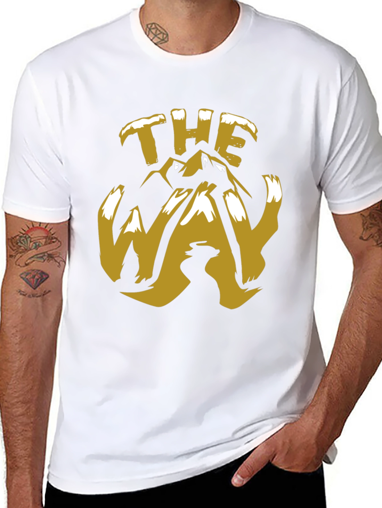The Way Mountain Graphic Tee - Trendy Black T-Shirt