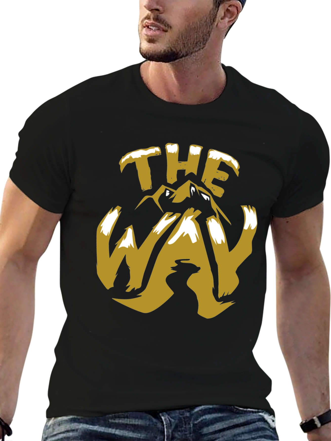 The Way Mountain Graphic Tee - Trendy Black T-Shirt