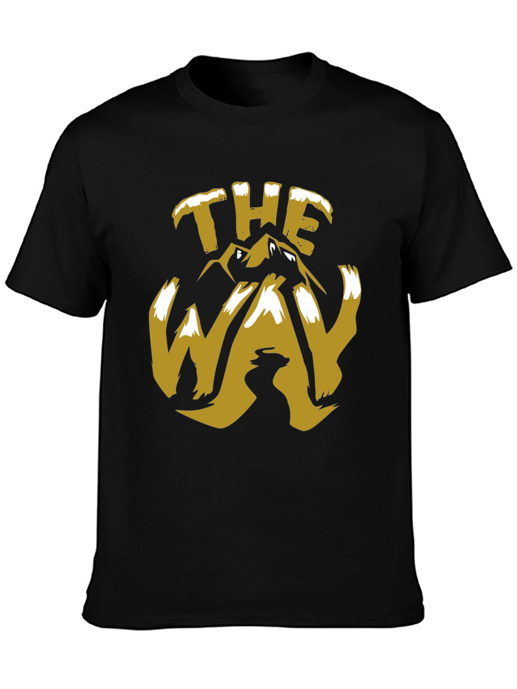 The Way Mountain Graphic Tee - Trendy Black T-Shirt