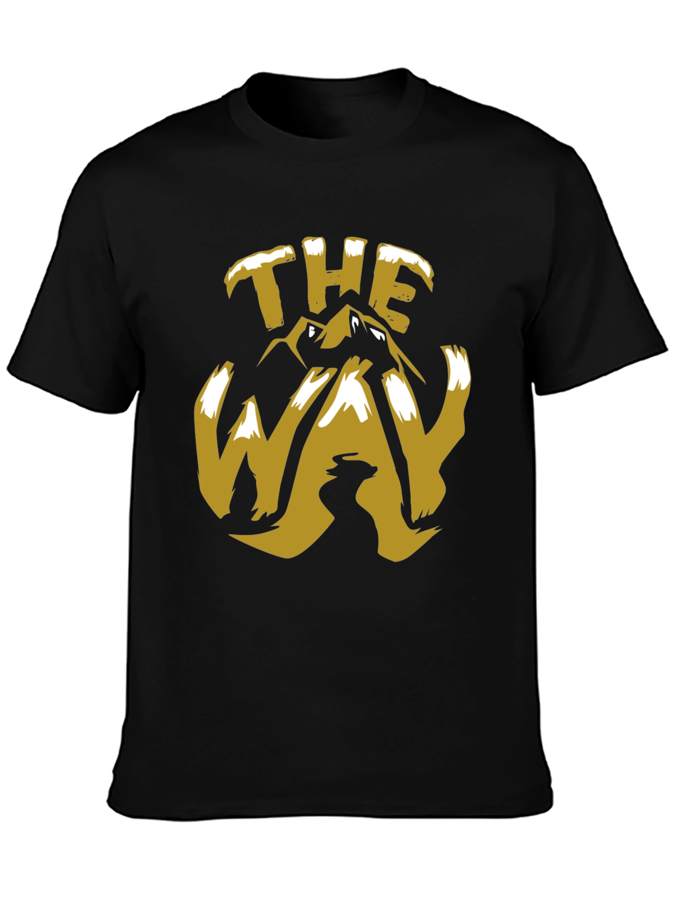 The Way Mountain Graphic Tee - Trendy Black T-Shirt