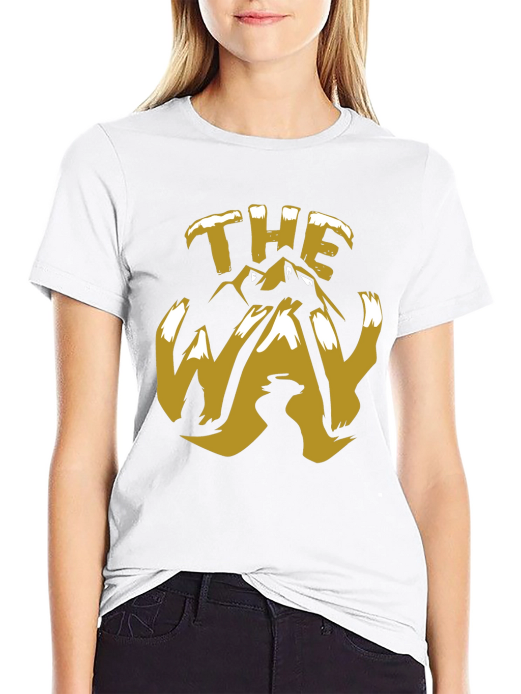 The Way Mountain Graphic Tee - Trendy Black T-Shirt