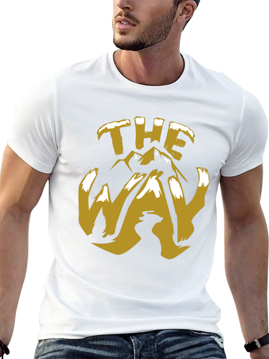 The Way Mountain Graphic Tee - Trendy Black T-Shirt
