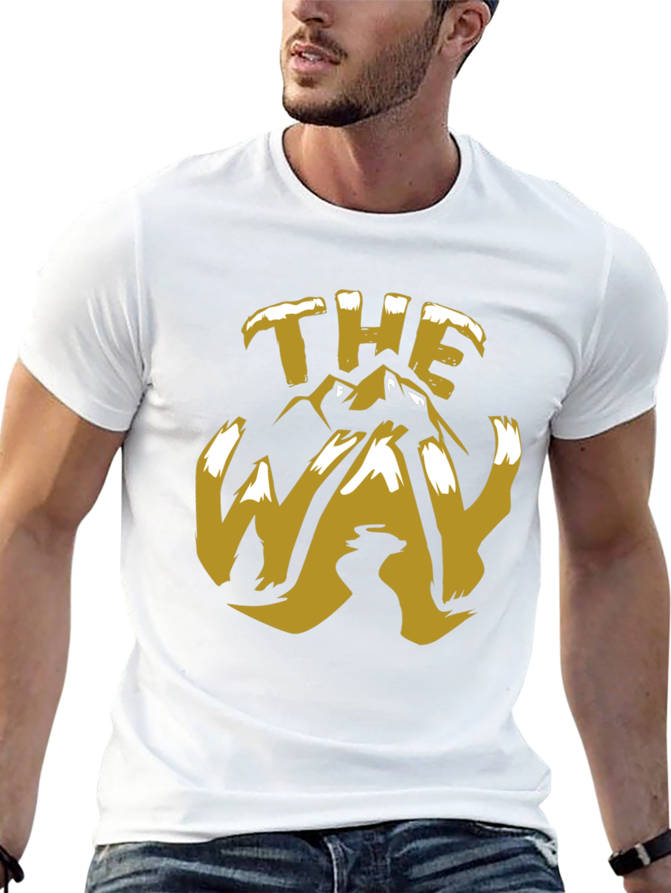 The Way Mountain Graphic Tee - Trendy Black T-Shirt
