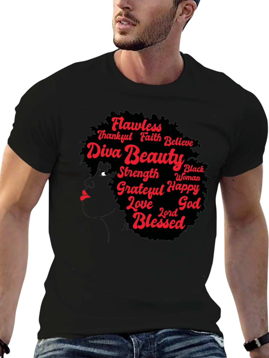 Diva Beauty Graphic Tee - Black T-Shirt