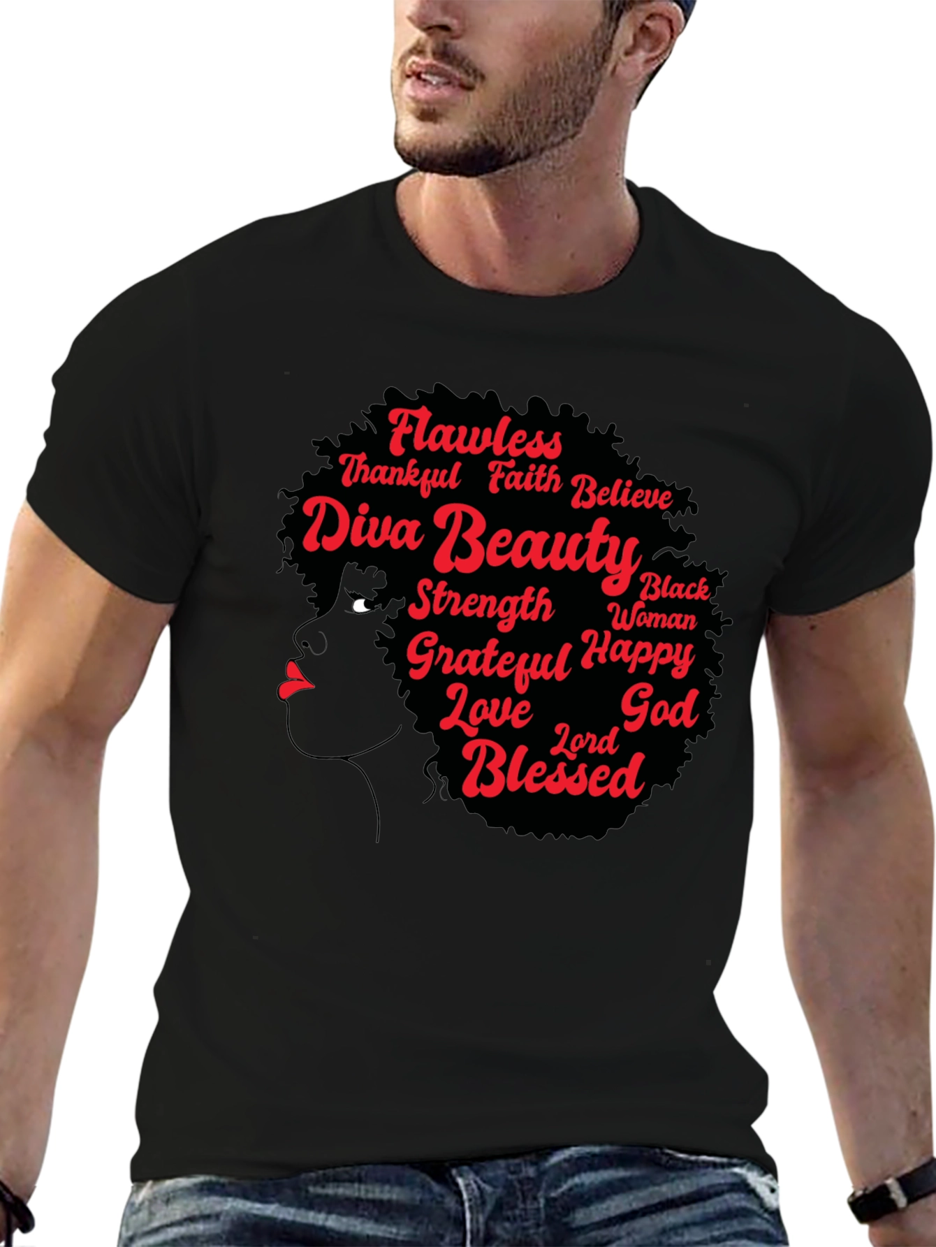Diva Beauty Graphic Tee - Black T-Shirt