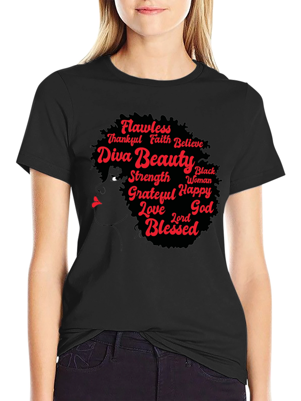Diva Beauty Graphic Tee - Black T-Shirt