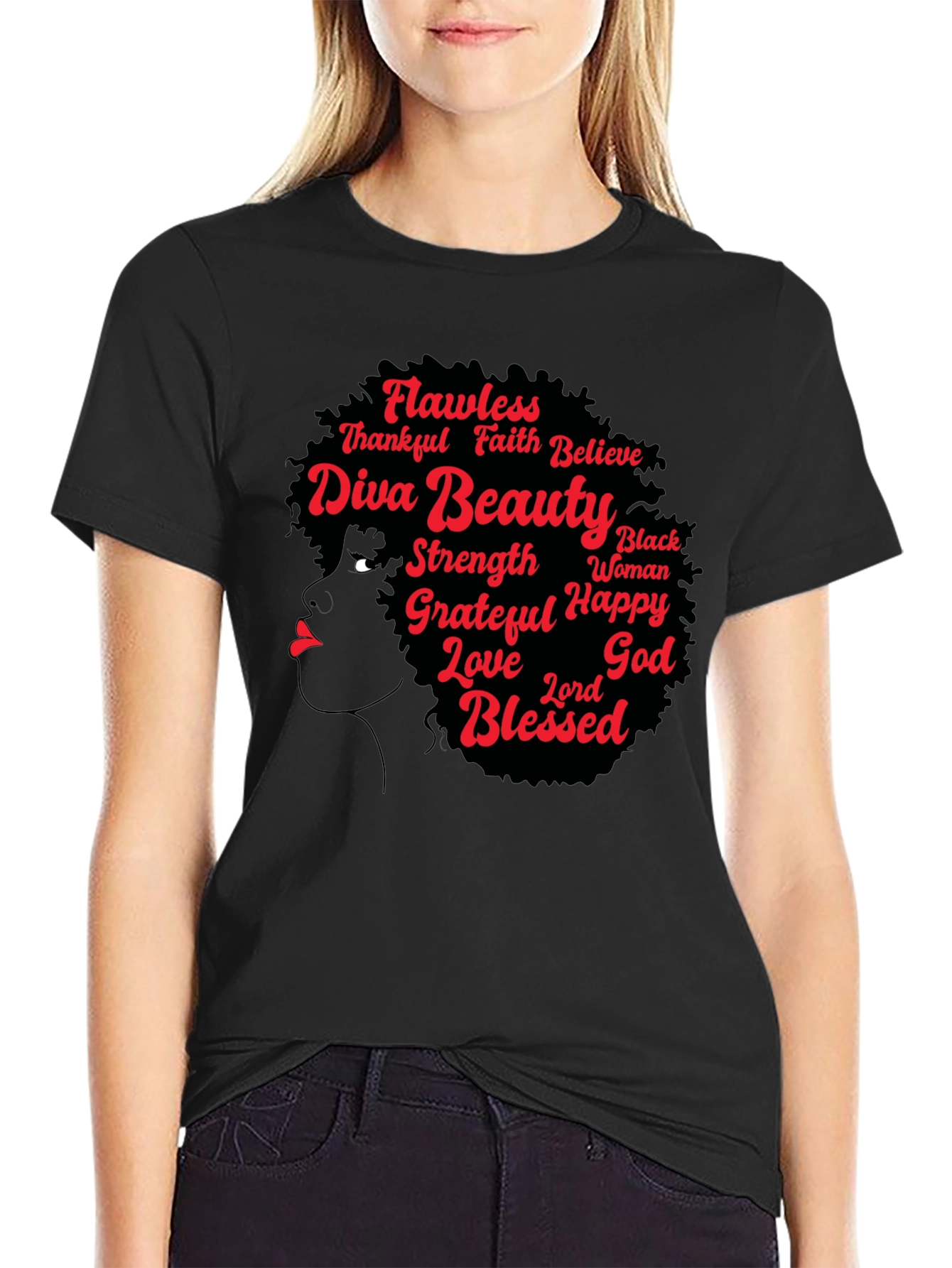 Diva Beauty Graphic Tee - Black T-Shirt