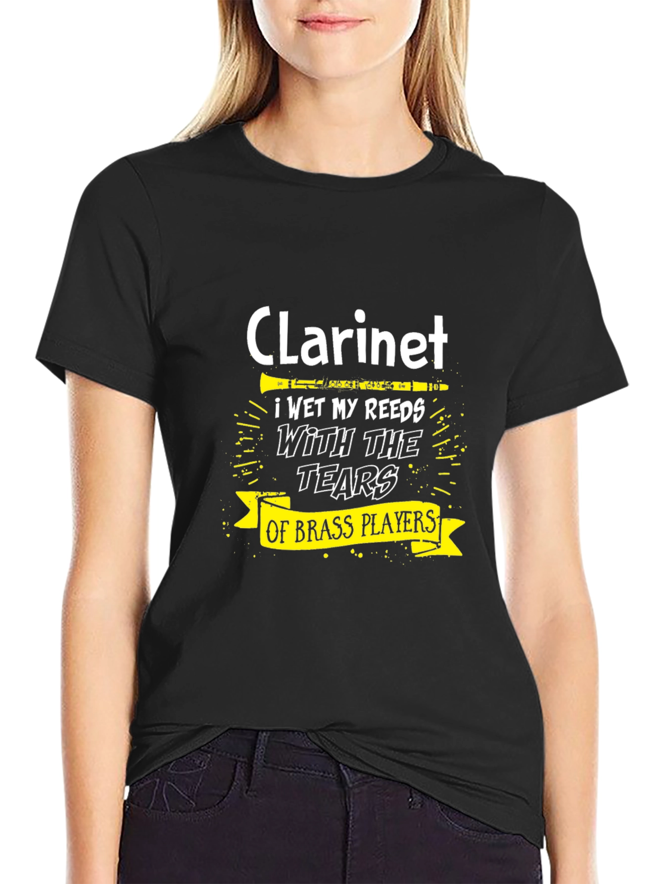 Clarinet Player T-Shirt - Brass Player Tears Funny Music Tee