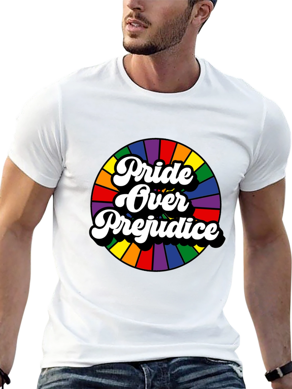 Pride Over Prejudice Graphic Tee - Black