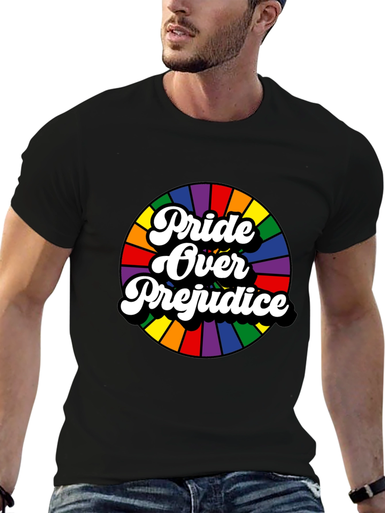 Pride Over Prejudice Graphic Tee - Black