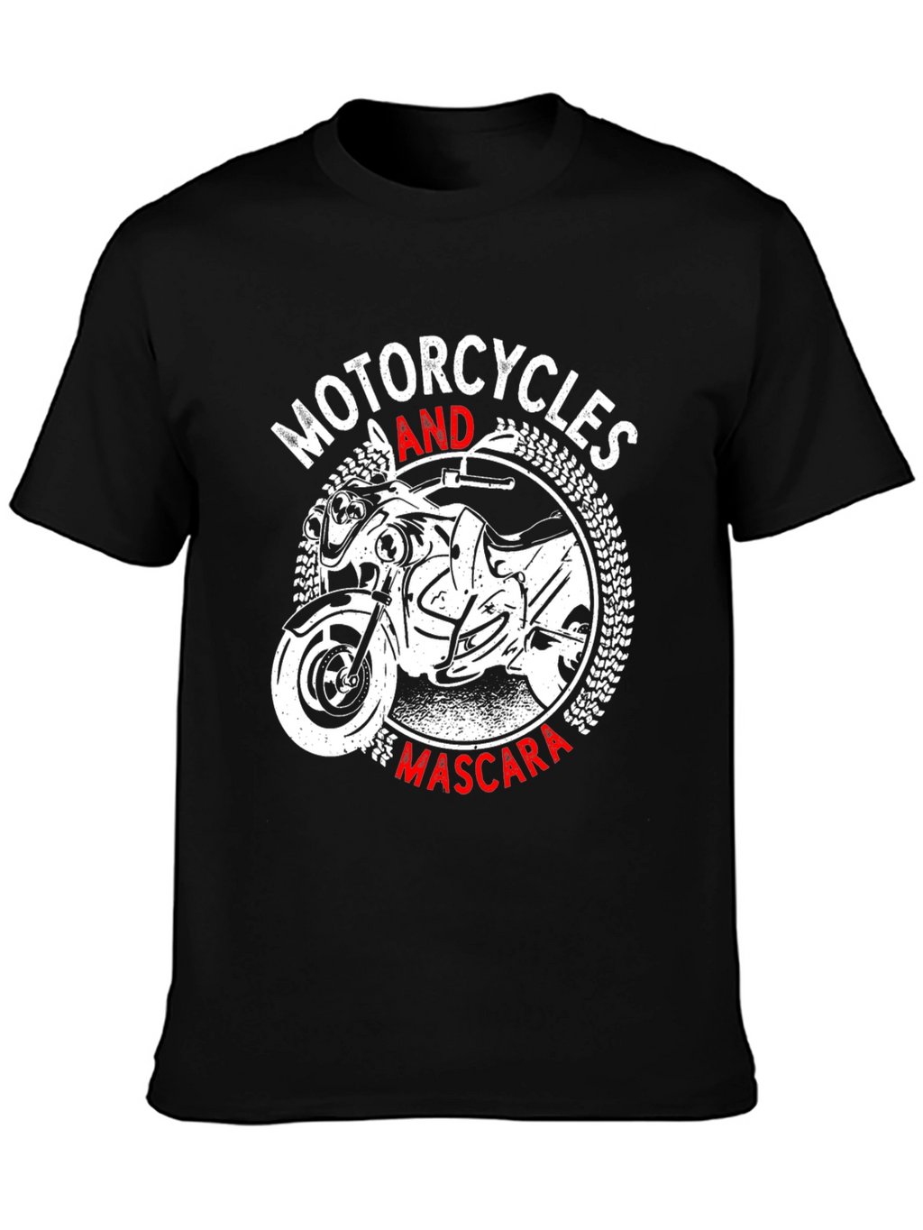 Motorcycles and Mascara Graphic T-Shirt