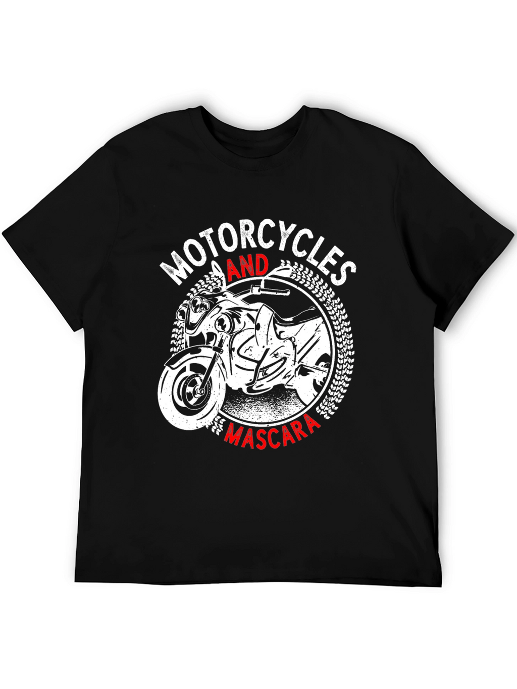 Motorcycles and Mascara Graphic T-Shirt