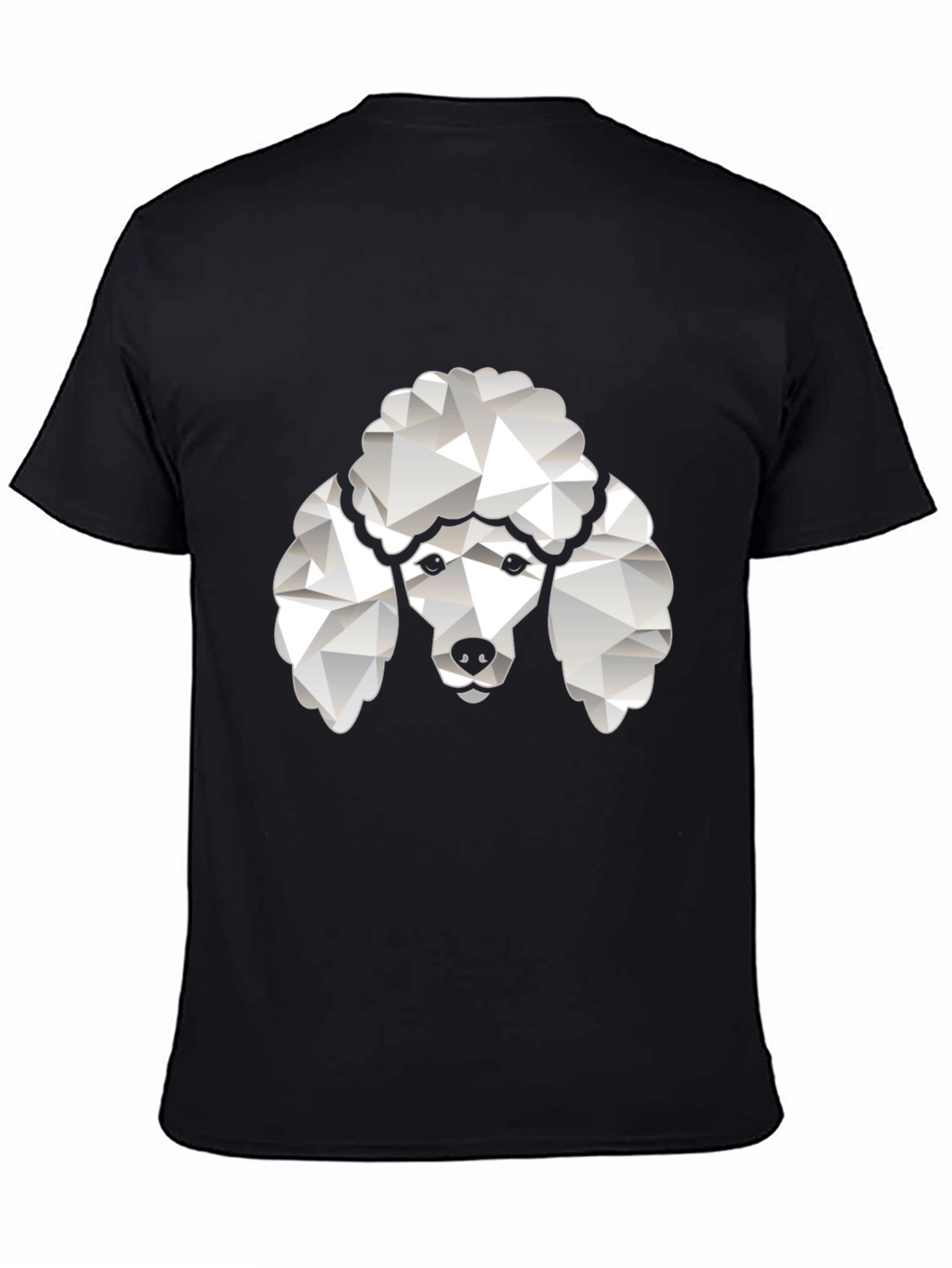 Poodle Graphic Tee - Black Crew Neck T-Shirt