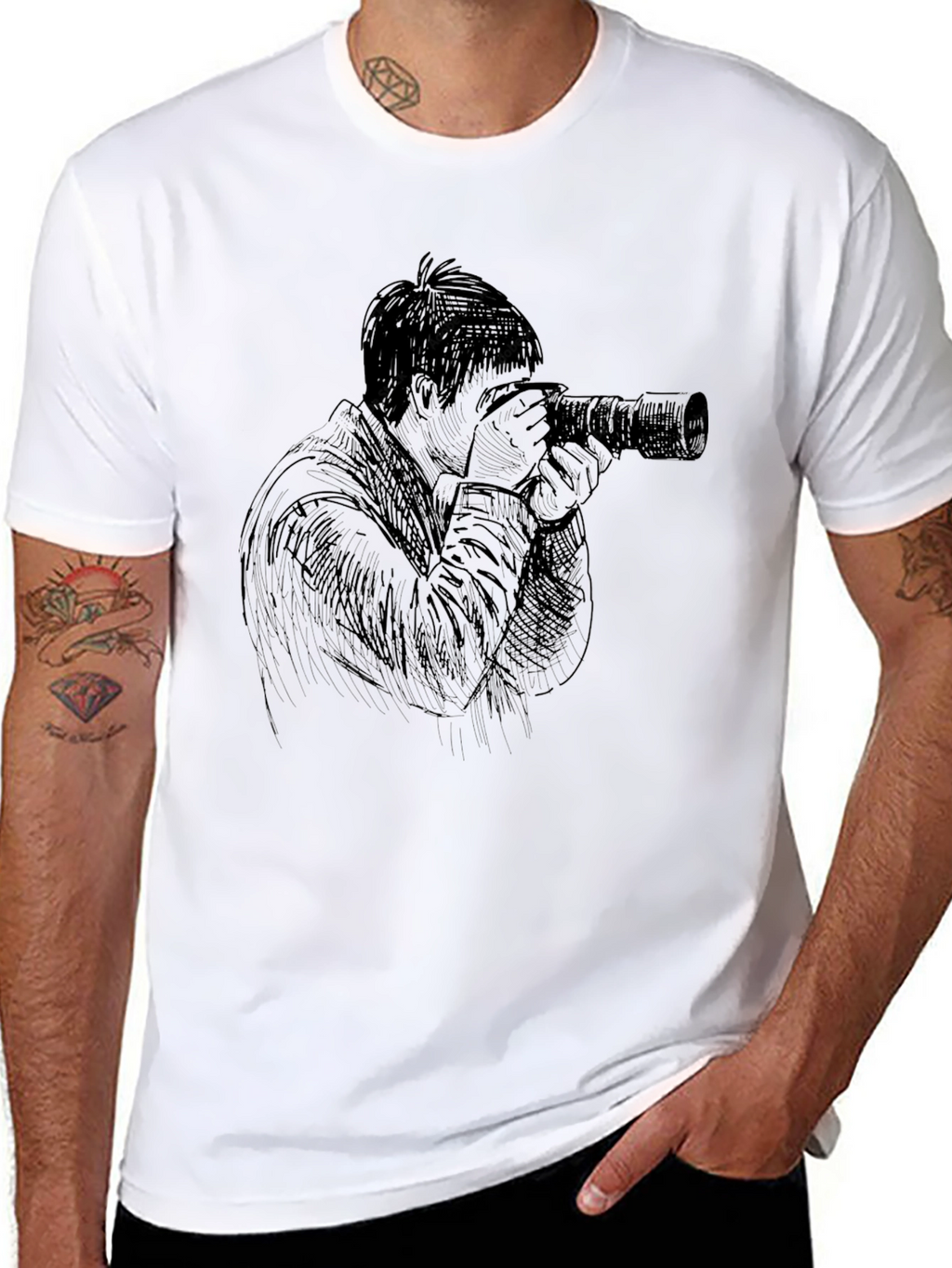 Photographer Graphic Black T-Shirt