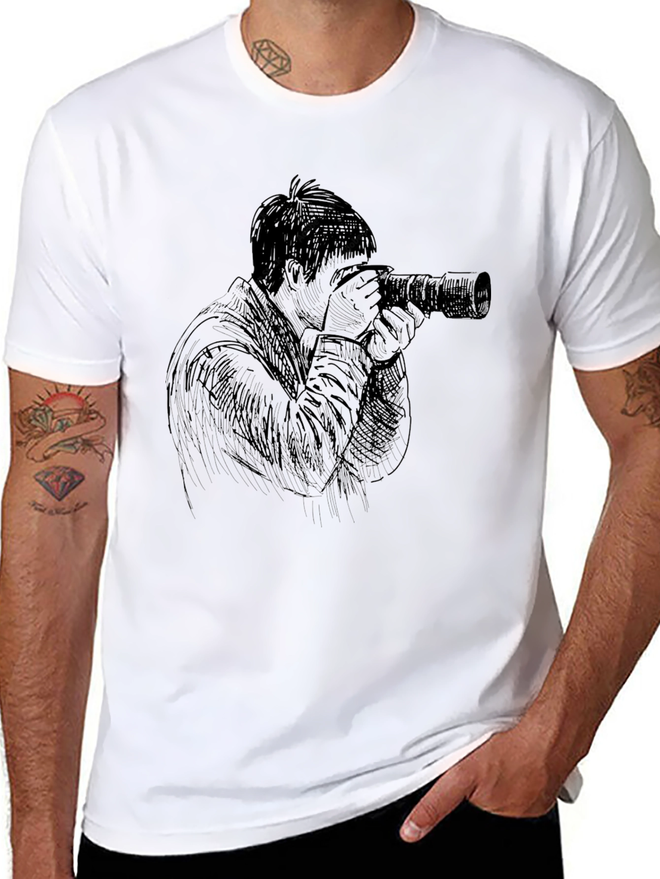 Photographer Graphic Black T-Shirt