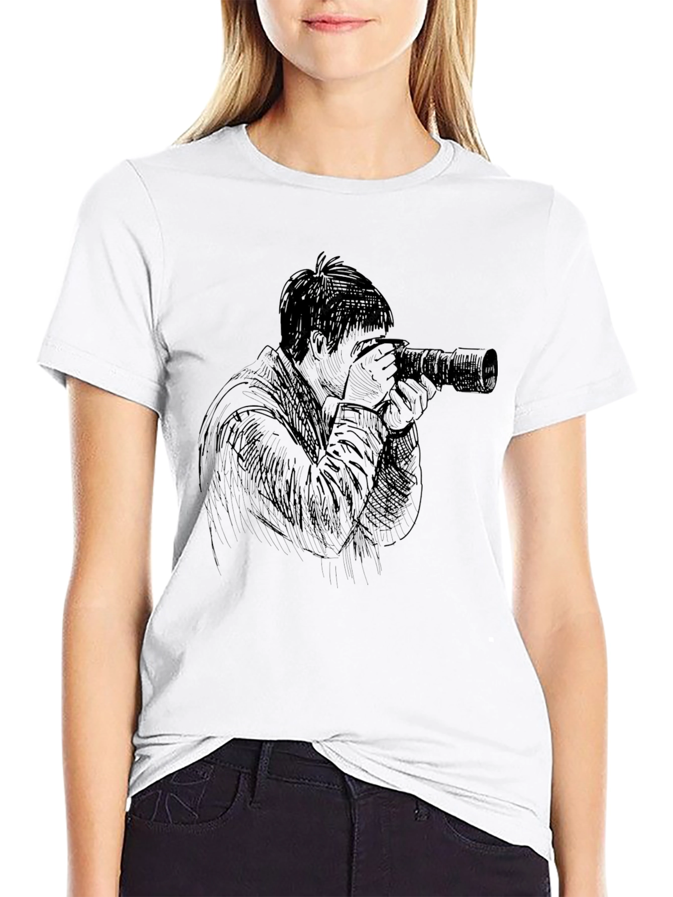 Photographer Graphic Black T-Shirt