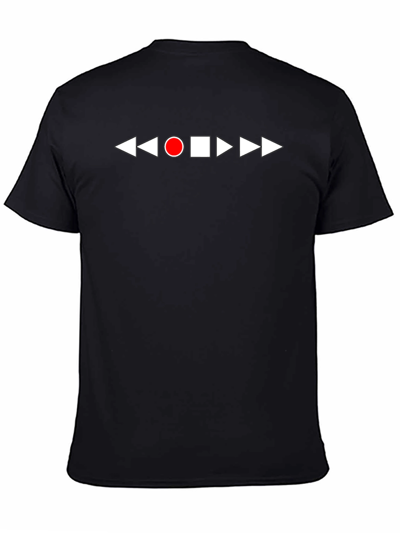Playback Control T-Shirt - Black Graphic Tee