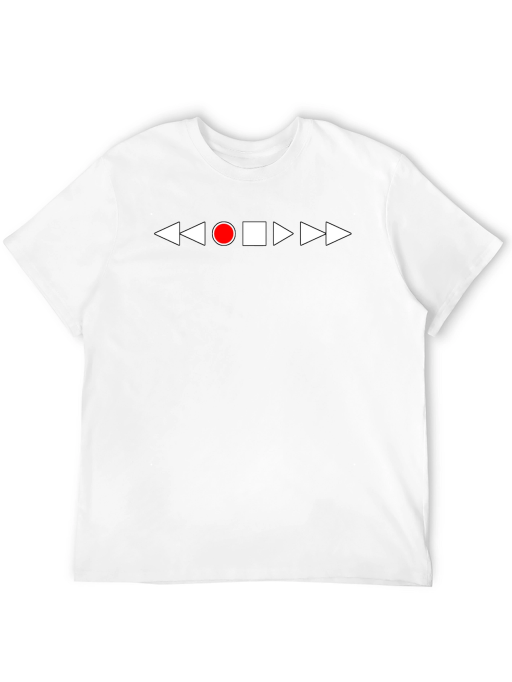Playback Control T-Shirt - Black Graphic Tee