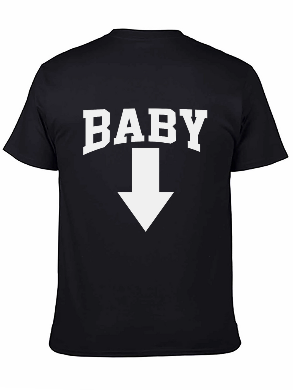 Baby Pointing Down Graphic Tee - Funny Pregnancy Announcement