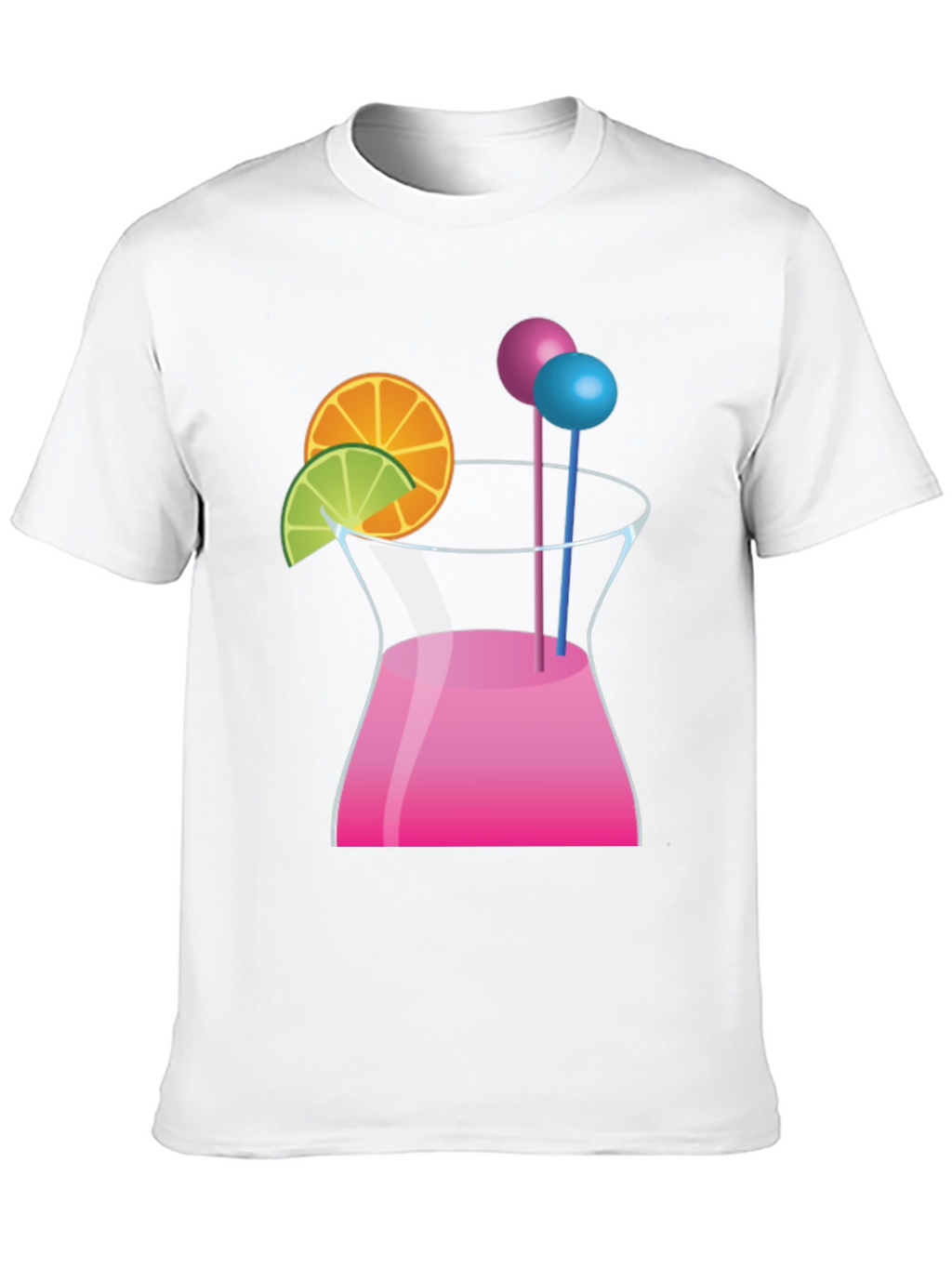 Cocktail Graphic Black T-Shirt