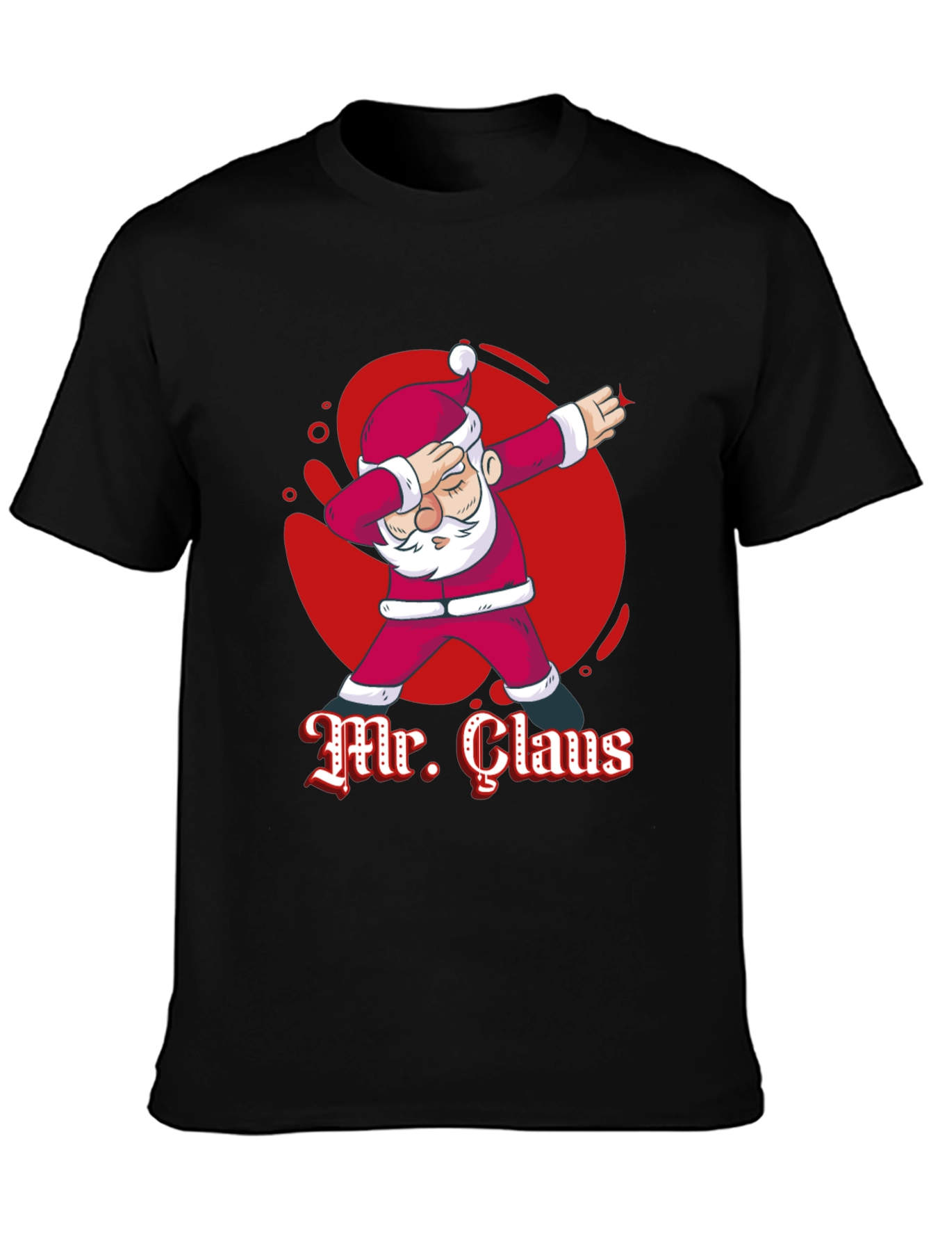 Mr. Claus Dabbing Graphic T-Shirt - Festive Holiday Tee