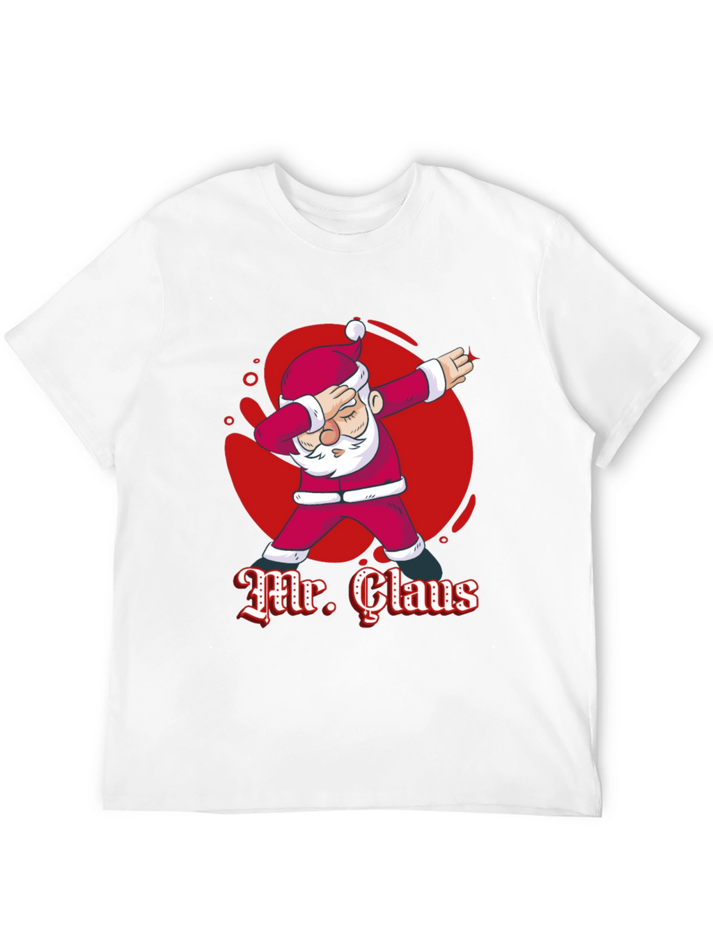 Mr. Claus Dabbing Graphic T-Shirt - Festive Holiday Tee