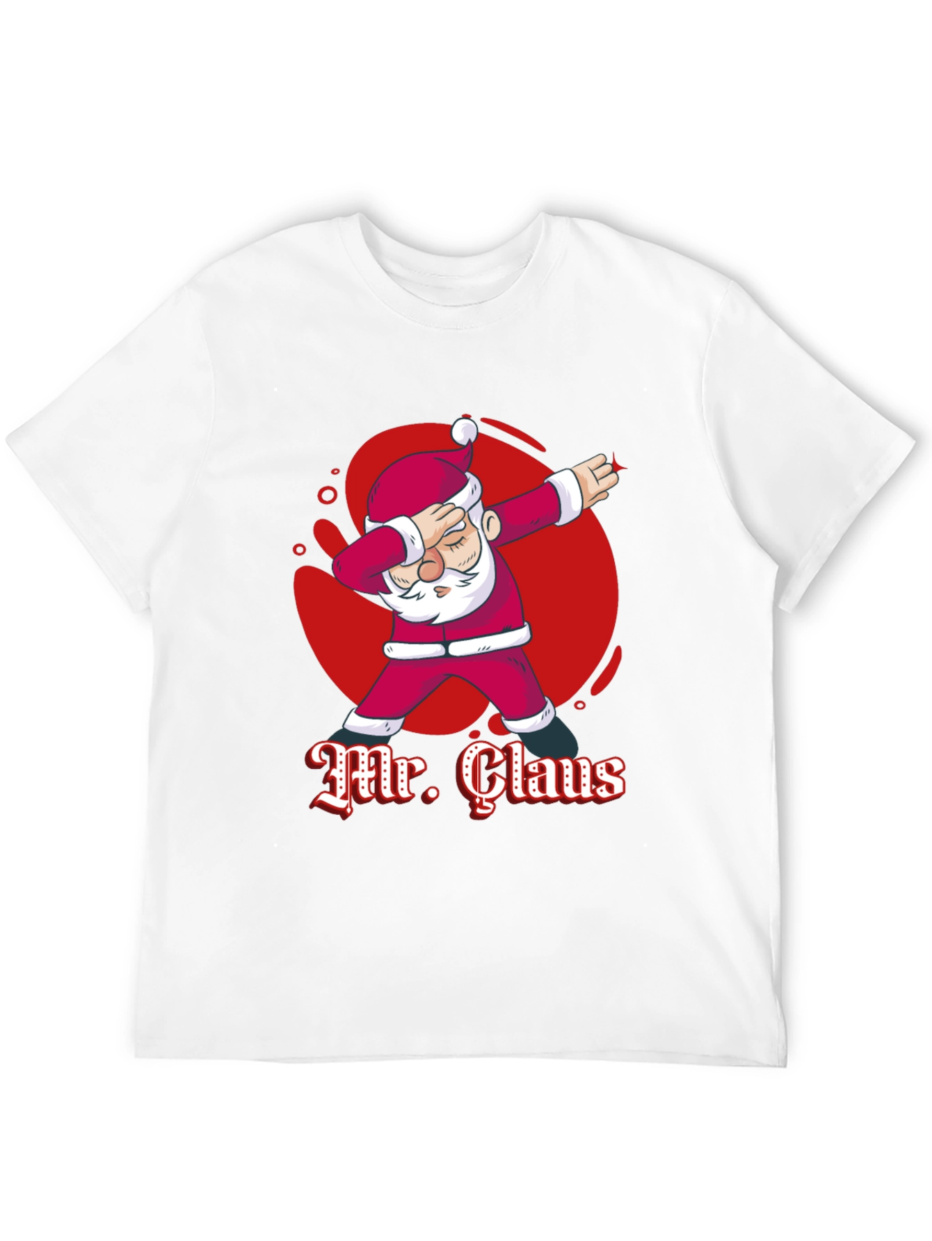 Mr. Claus Dabbing Graphic T-Shirt - Festive Holiday Tee