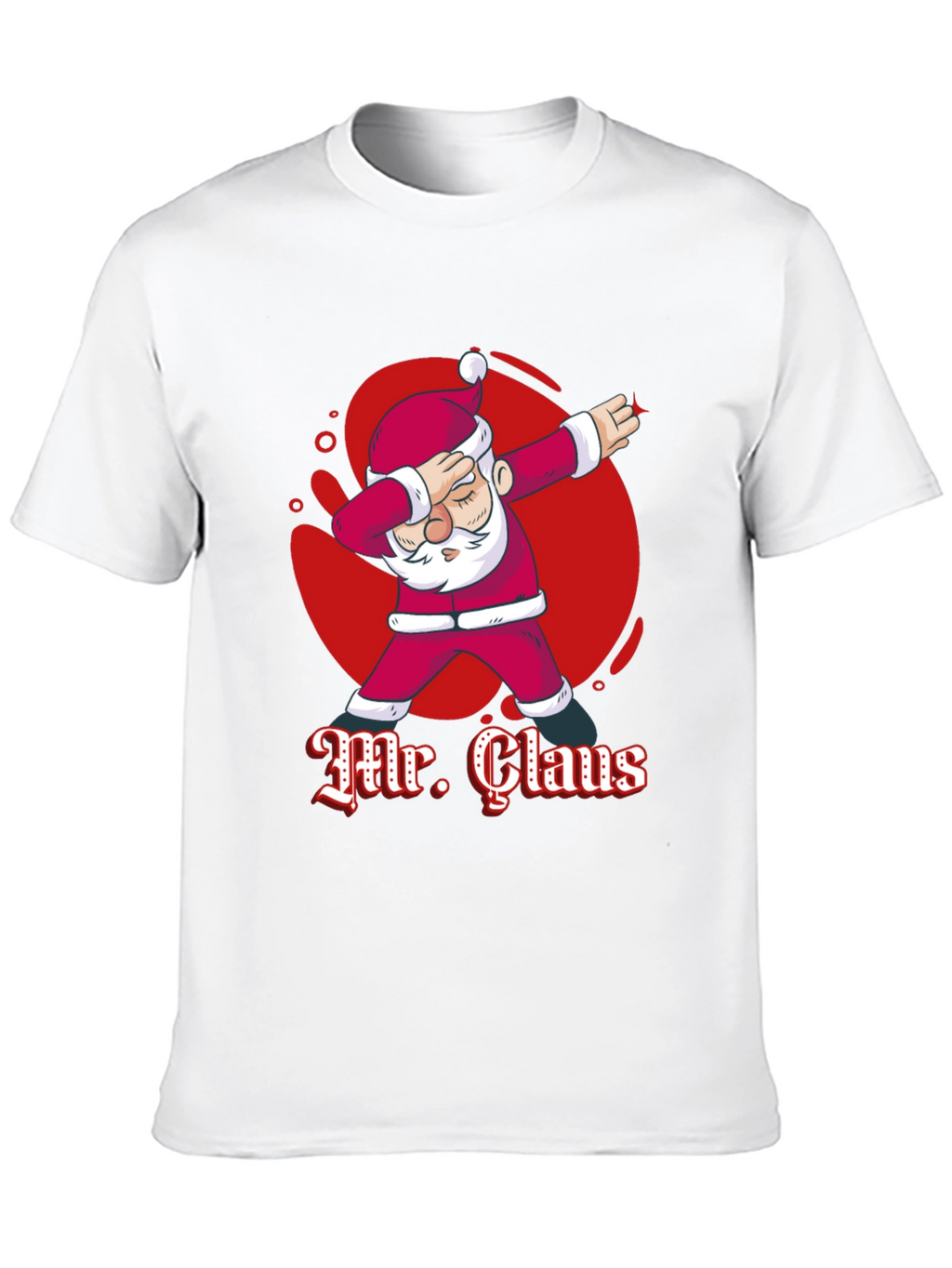 Mr. Claus Dabbing Graphic T-Shirt - Festive Holiday Tee