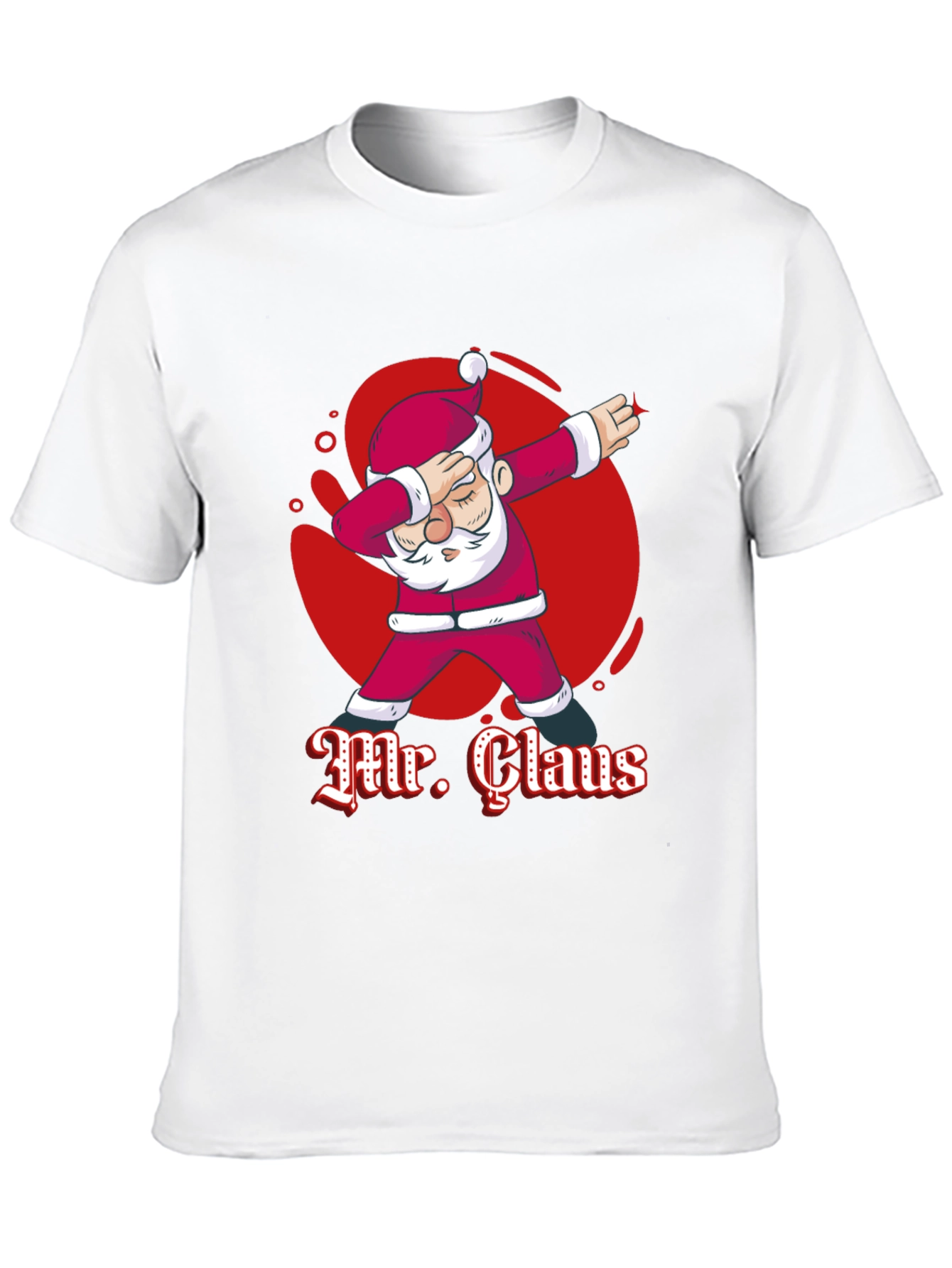 Mr. Claus Dabbing Graphic T-Shirt - Festive Holiday Tee