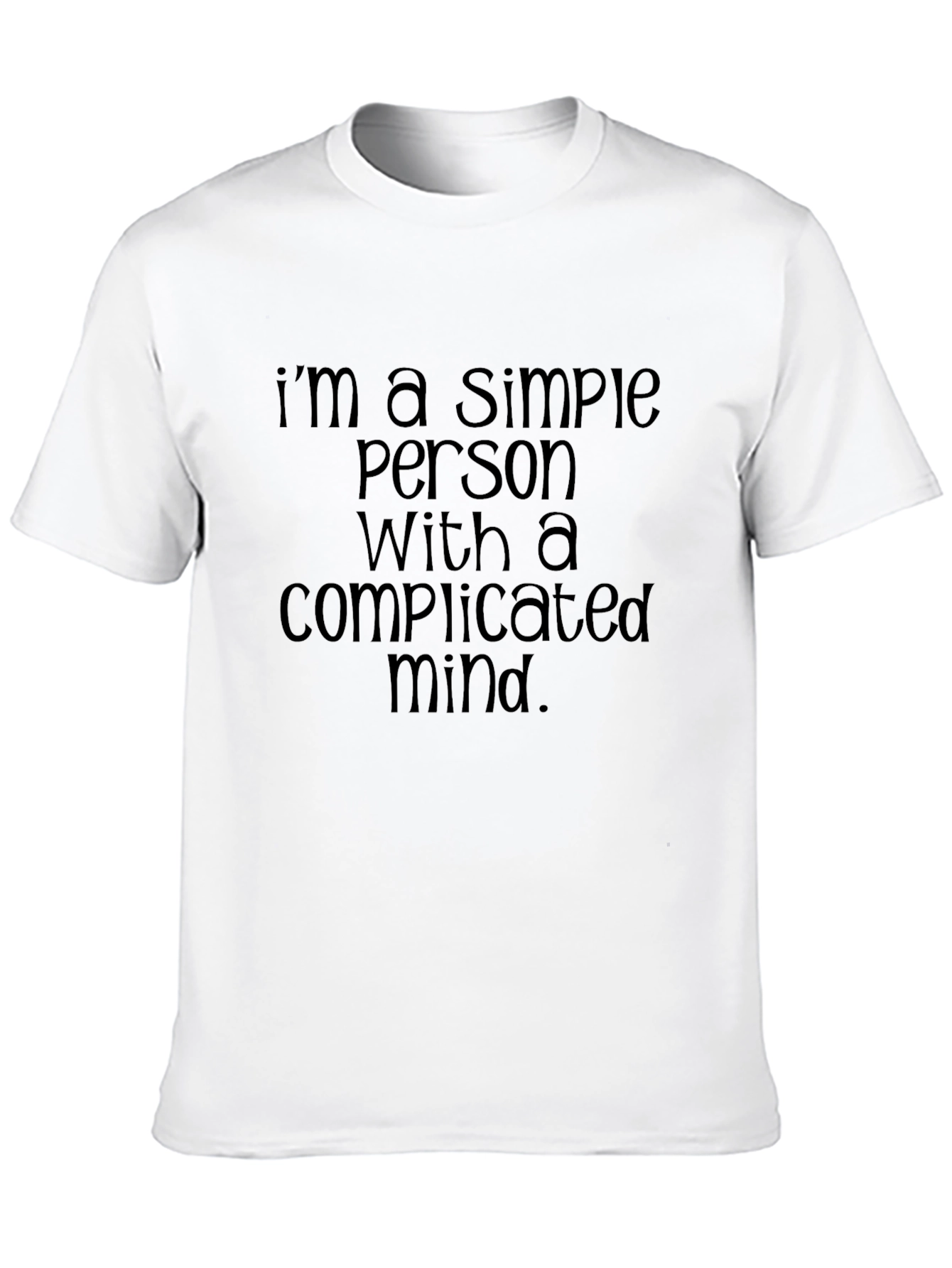 Simple Person Complicated Mind Black T-Shirt