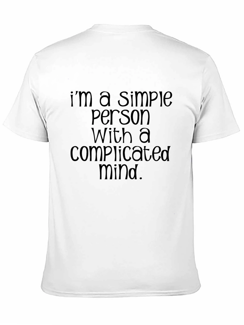 Simple Person Complicated Mind Black T-Shirt