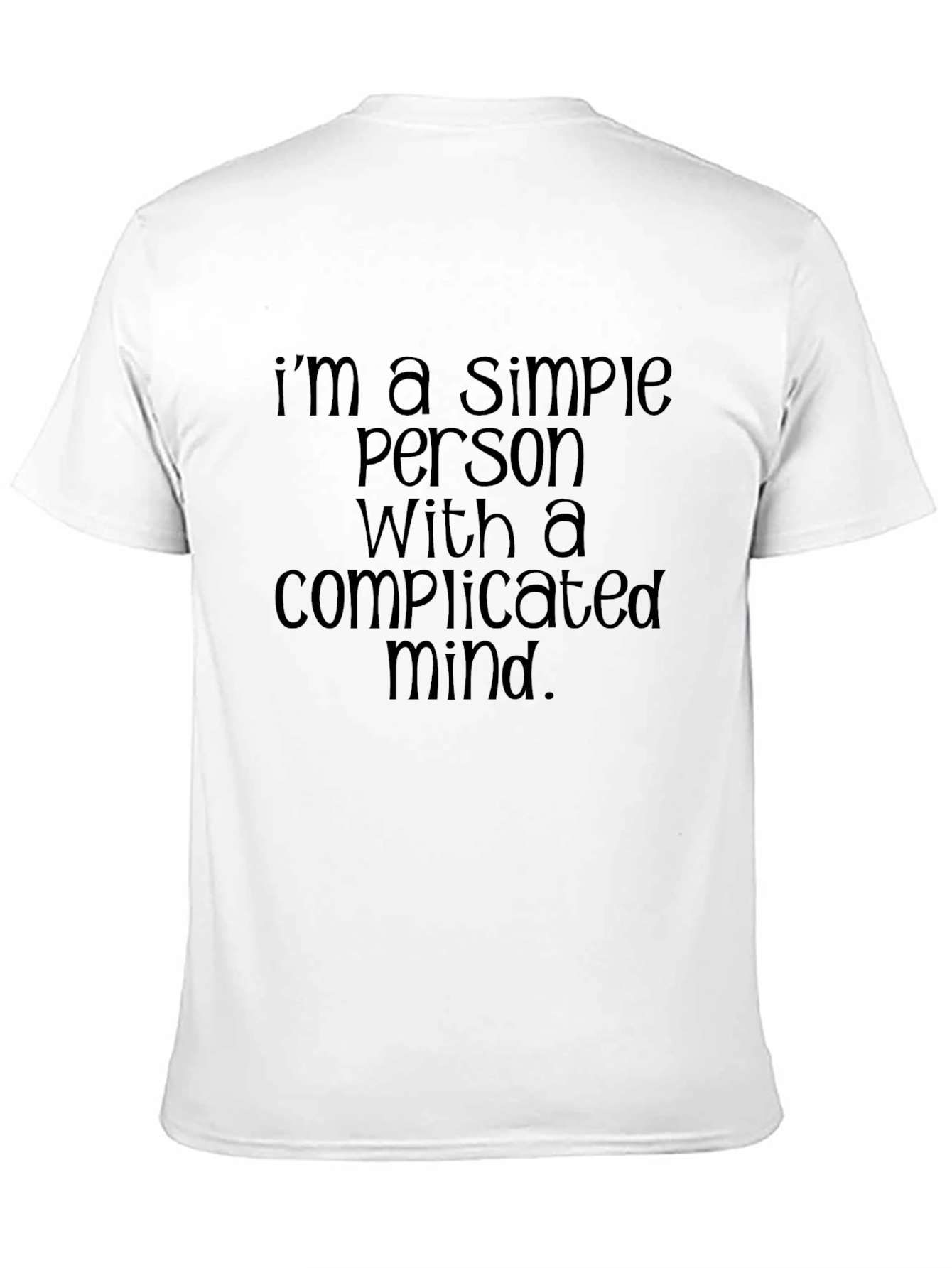 Simple Person Complicated Mind Black T-Shirt