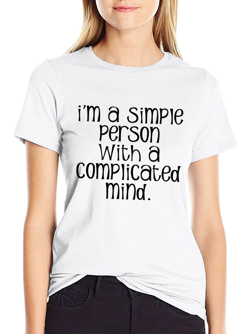 Simple Person Complicated Mind Black T-Shirt