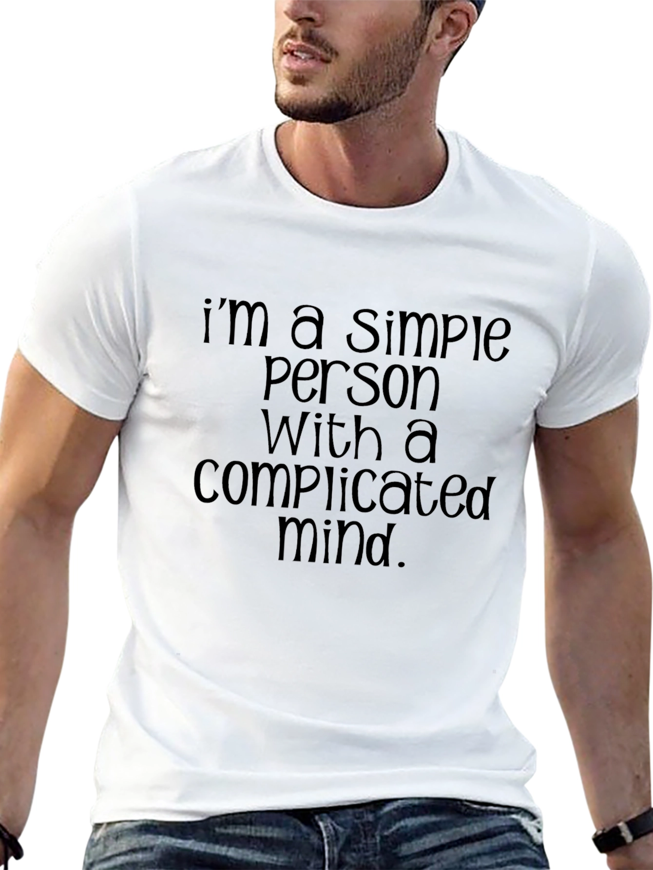 Simple Person Complicated Mind Black T-Shirt