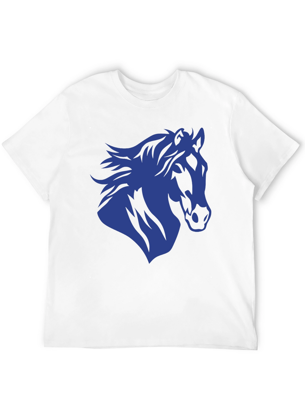 Horse Silhouette Graphic Tee - Black Cotton T-Shirt
