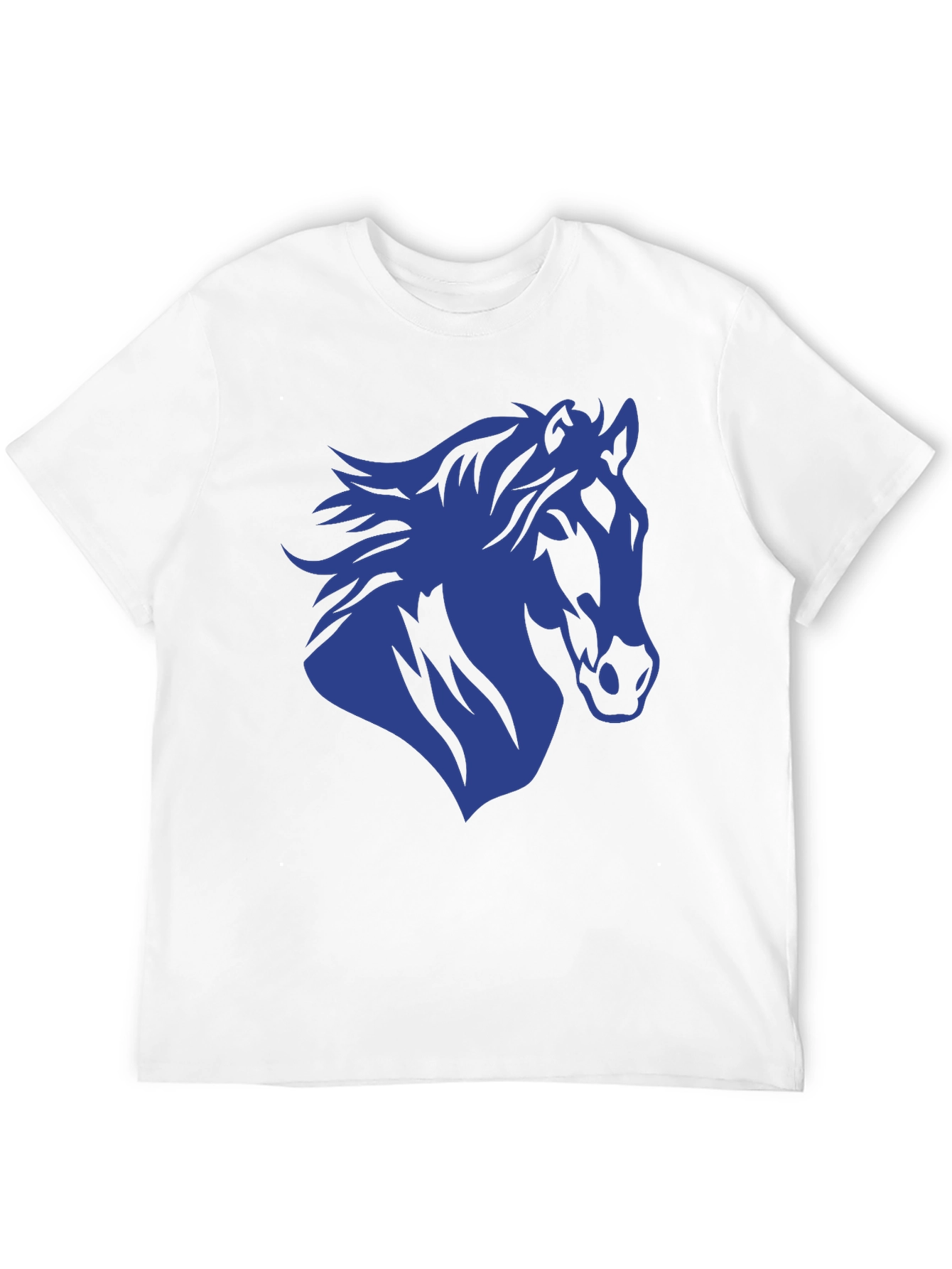 Horse Silhouette Graphic Tee - Black Cotton T-Shirt