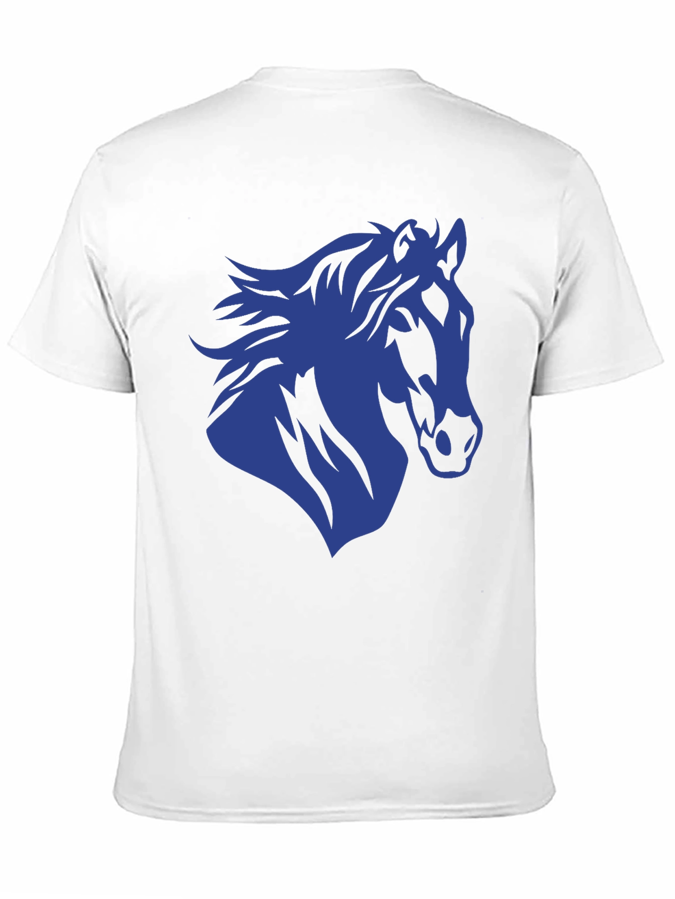 Horse Silhouette Graphic Tee - Black Cotton T-Shirt