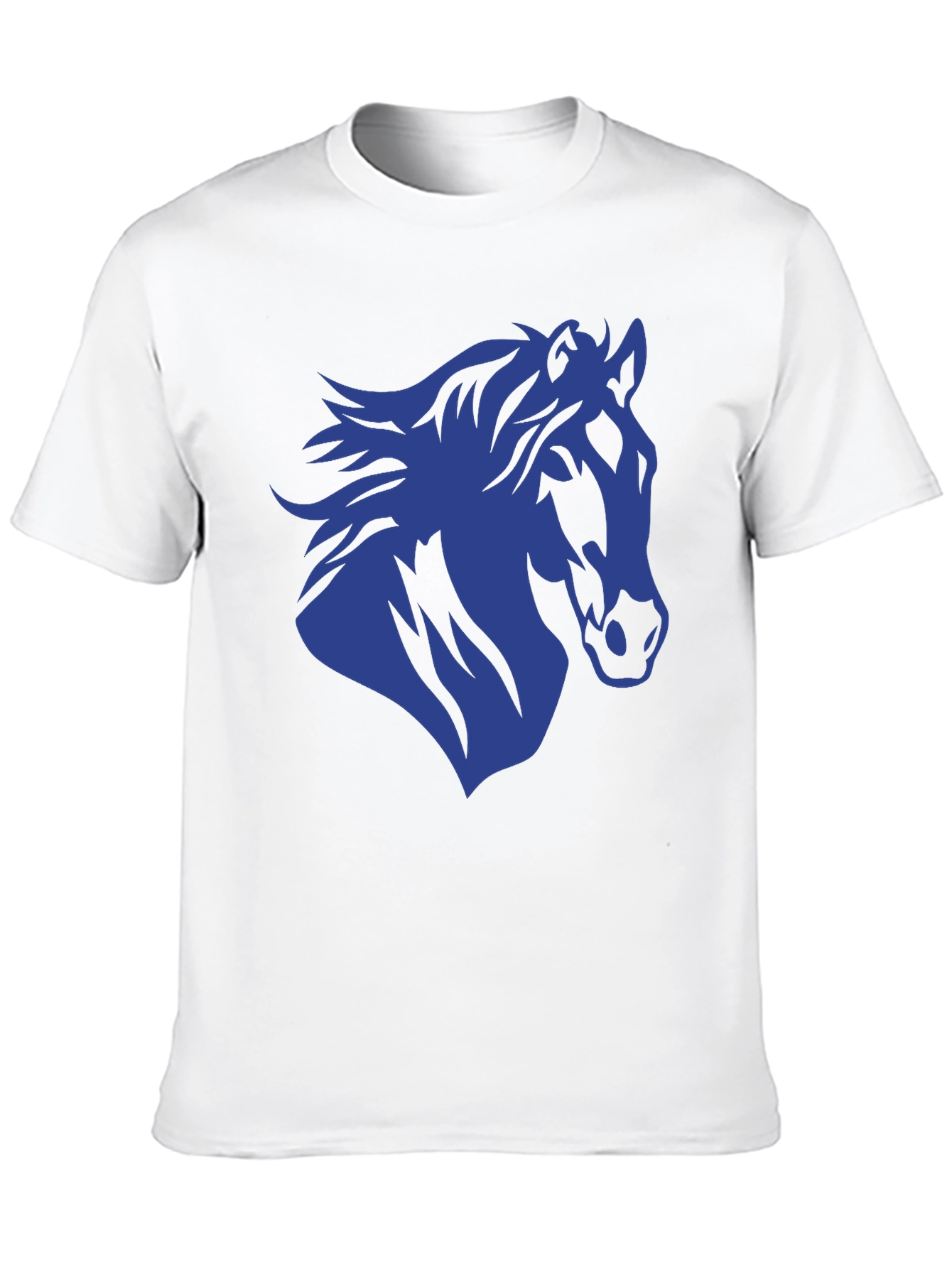 Horse Silhouette Graphic Tee - Black Cotton T-Shirt