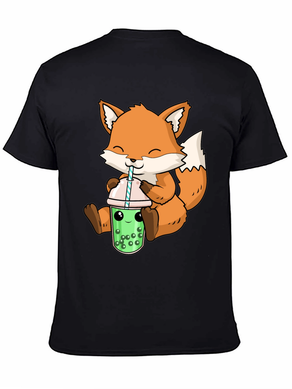 Cute Fox Boba Tea Graphic Tee