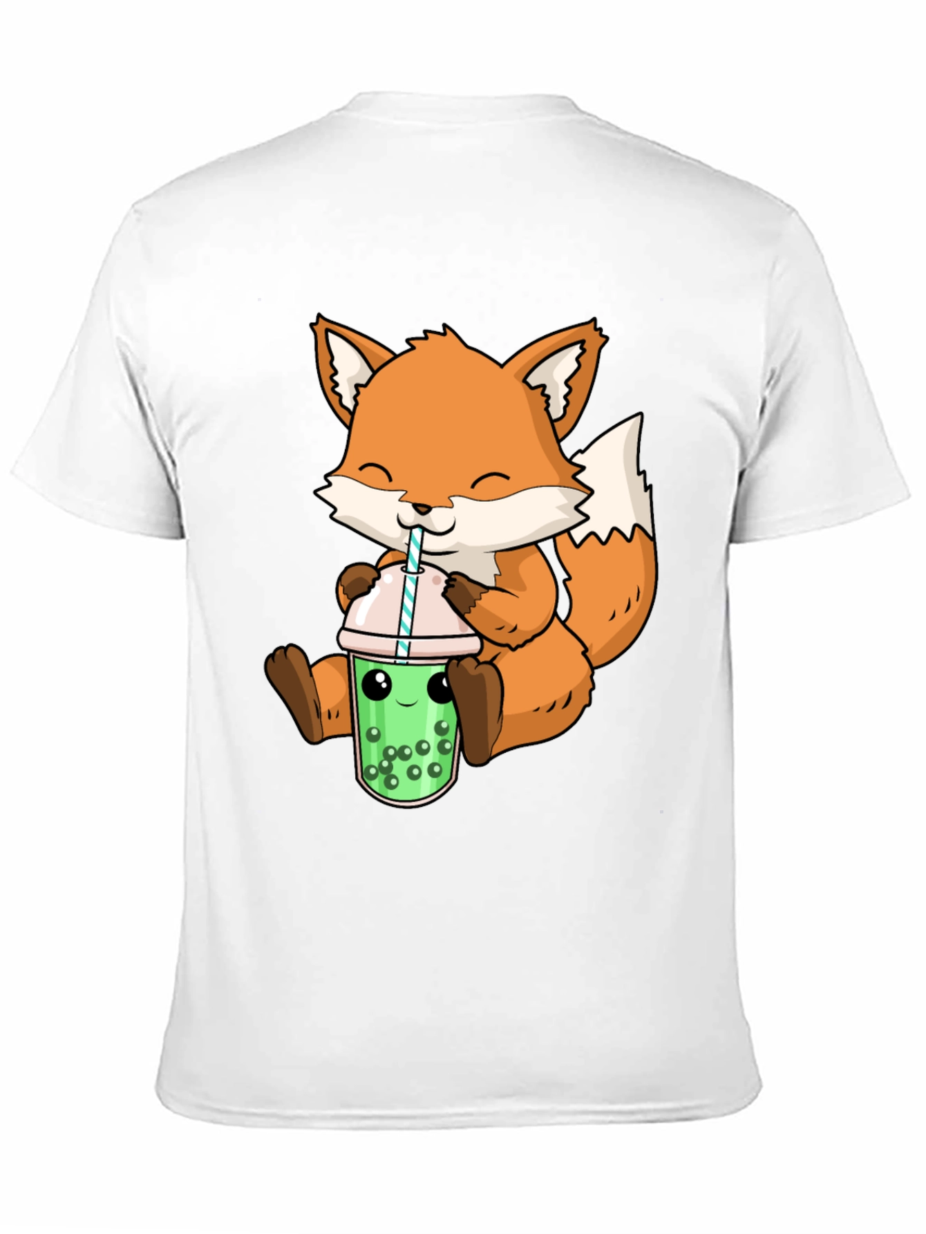 Cute Fox Boba Tea Graphic Tee