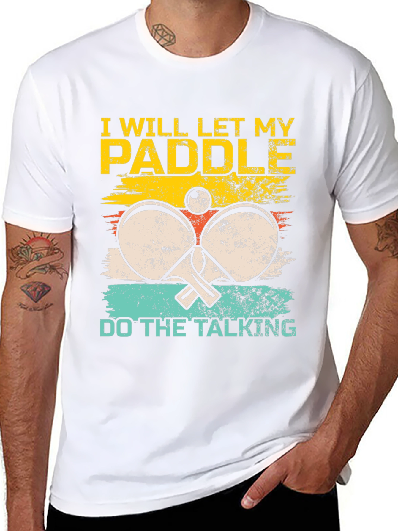 Funny Ping Pong T-Shirt - I Will Let My Paddle Do The Talking