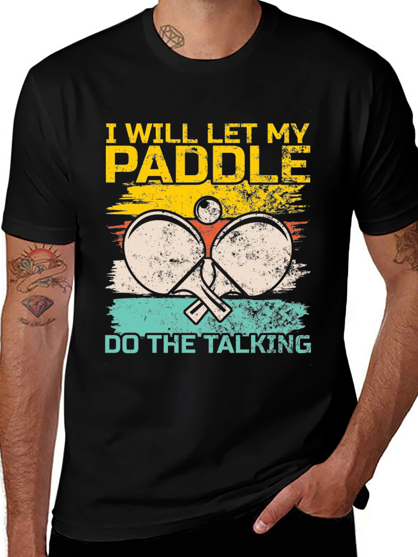 Funny Ping Pong T-Shirt - I Will Let My Paddle Do The Talking